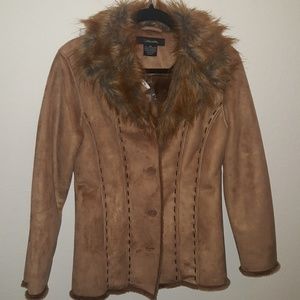 Faux fur fully lined anisette jacket
